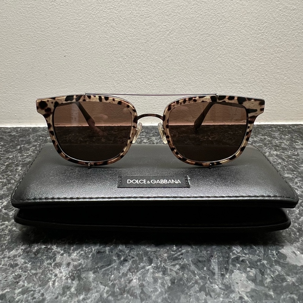 Dolce & Gabbana Leopard Print Sunglasses